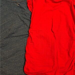 a:glow Red and Blue V-Neck T-Shirts